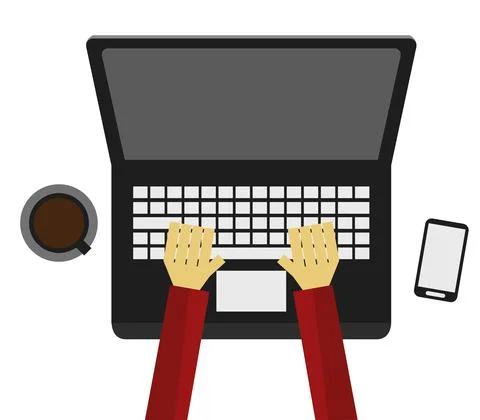 Work computer icon illustrated in vector on white background Ilustración de archivo