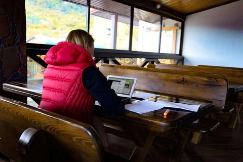 Work on computer Stock Photos