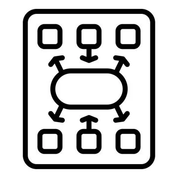 Work concentration icon outline vector. Workplace time Illustrazione stock