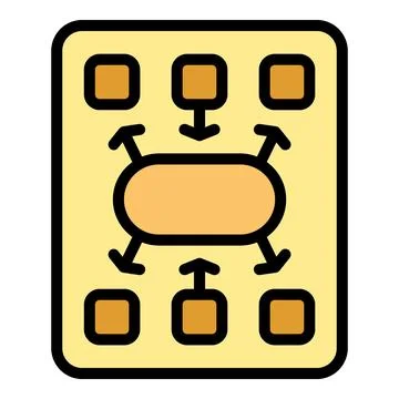 Work concentration icon vector flat Illustrazione stock