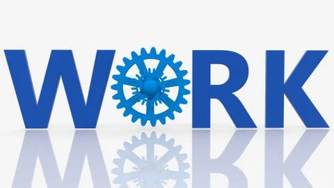 Work concept with gear wheel Stock Illustration