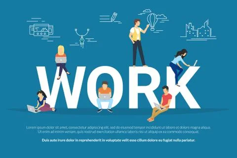 Work concept illustration Stock Illustration