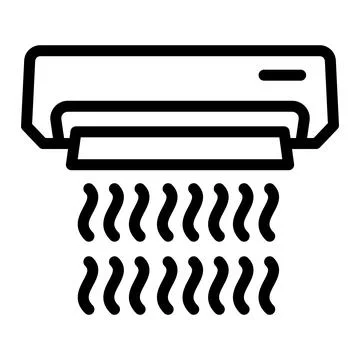 Work conditioner icon, outline style Stock Illustration