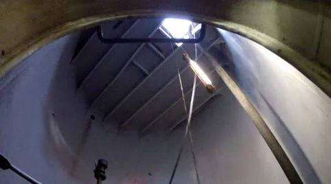 Work in confined space from top to bottom .MP4 Stock Footage 11968562