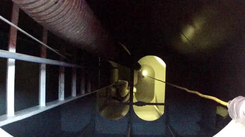 Work in confined space view from top.MP4 Stock Footage 11968675