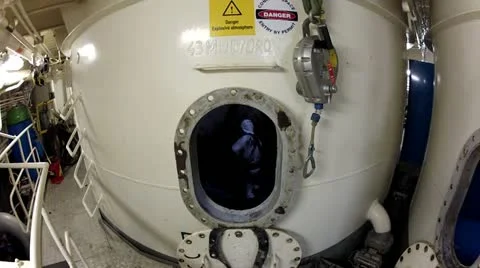 Work in confined space wide angle + work area.MP4 Stock Footage 11968666