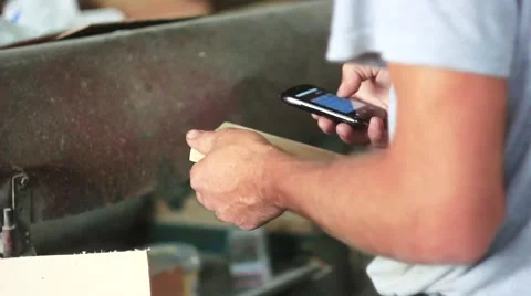 Work considers on the calculator Stock Footage 66445925