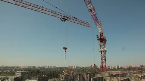 Work a construction crane at a construction site 動画素材 38548610