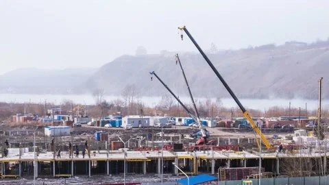  work construction of a multi-storey building Stock Footage 165354105