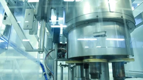 Work of the conveyor in a dairy factory 库存影片 76123386