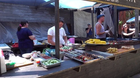 The work in cook house is humming Stock Footage 79458692