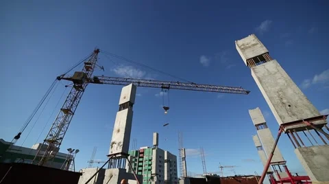 The work of a crane Stock Footage 62802246