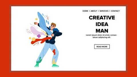 Work creative idea man vector Stock Illustration