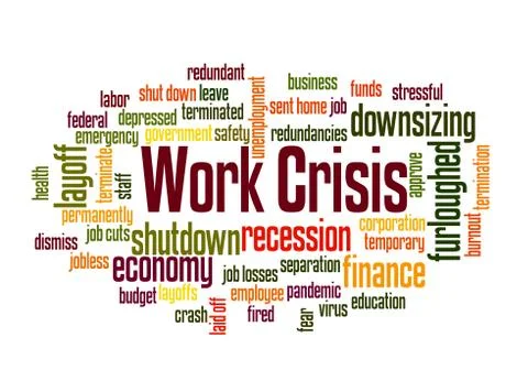 Work crisis cloud concept 2 Stock Photos