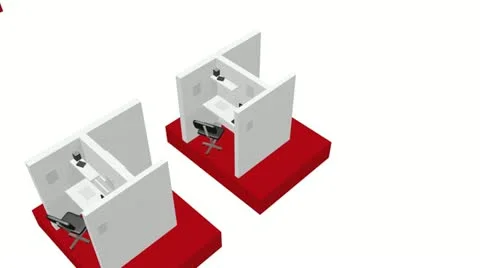 Work Cubicles Stock Footage 11410457