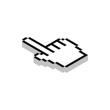 Work with cursor icon, isometric 3d style Illustrazione stock