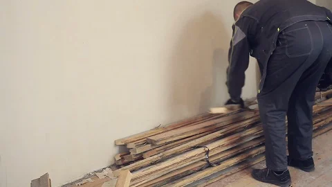 Work cuts the old Board. Stock Footage 105804160