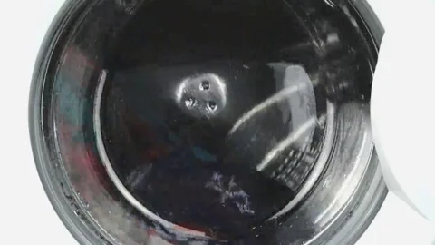 The work cycle of the washing machine. Close-up Vídeos de archivo 69149312