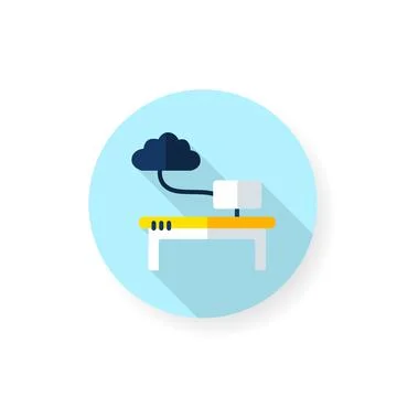 Work data cloud storage flat icon Stock Illustration