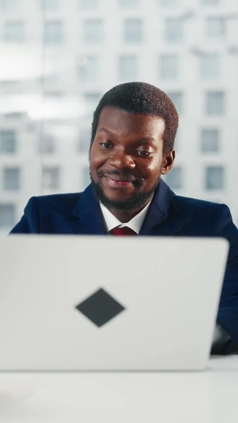 Work day in modern office or co-working space, portrait of happy male office Stock Footage 305157795