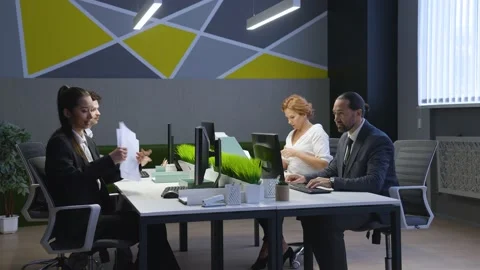 Work day is over, workers are going home, left the office, go to lunch Stock Footage 233994168