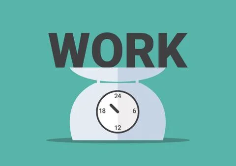 Work on day scales Stock Illustration