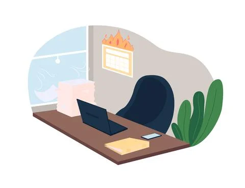 Work deadline and workload 2D vector web banner, poster 스톡 일러스트