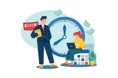 Work Deadline Stock Illustration