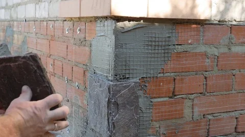 Work with decorative stone. ultra HD, 4K Stock Footage 79504969