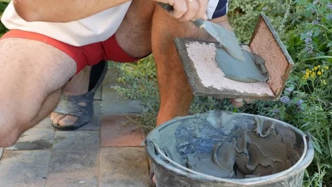Work with decorative stone. ultra HD, 4K Stock Footage 79505055
