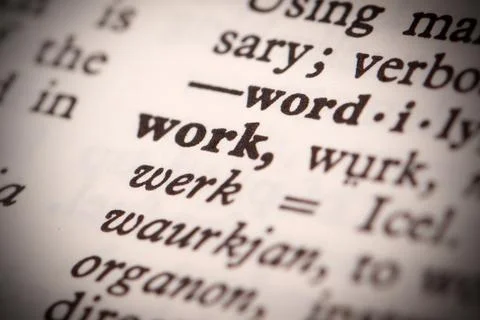 Work definition Stock Photos