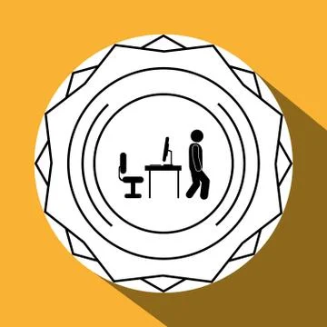 Work design. seal stamp icon. Isolated image Stockillustratie