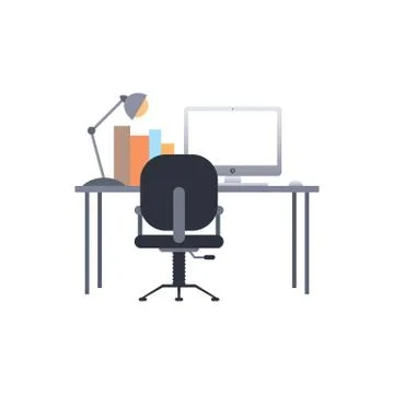 Work desk Stock Illustration