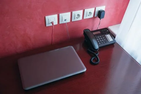 Work desk in room. Foto stock