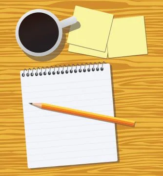 Work desk, vector Stock Illustration