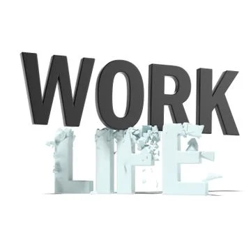 Work destroys life 库存插图