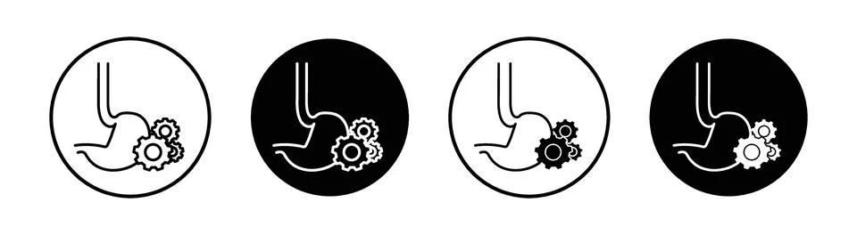 Work digestive system icon mark in filled style Stock Illustration