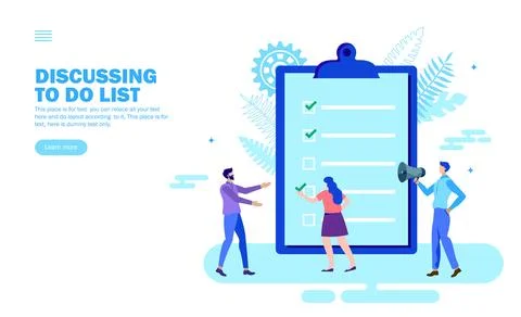 Work to do list announcement Stock Illustration