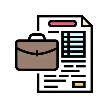 Work document file color icon vector illustration Illustrazione stock
