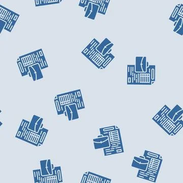 Work document file glyph seamless pattern Stock Illustration