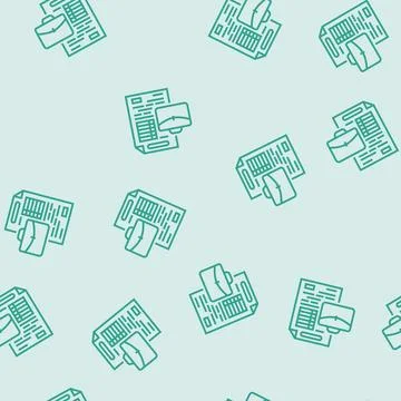 Work document file line seamless pattern Stock Illustration