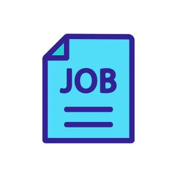 Work document icon vector. Isolated contour symbol illustration Stock Illustration