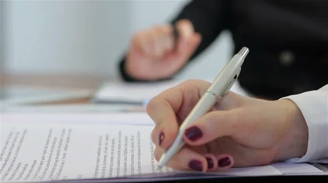 Work with documents Closeup Stock Footage 51167247