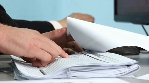 Work With Documents Stock Footage 87009441