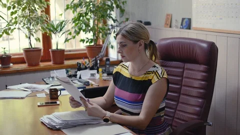 Work with documents in the office Stock Footage 109911248