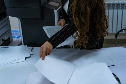 Work with documents in a public institution Stock Photos