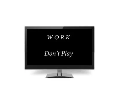 Work dont play Stock Illustration