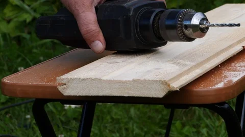Work with a drill Vídeo Stock 112646761