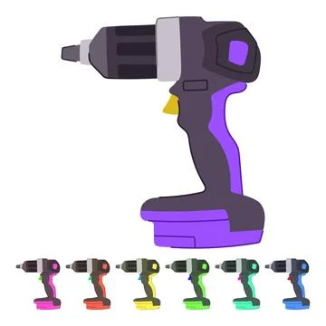 Work drill vector cartoon graphic Stock Illustration