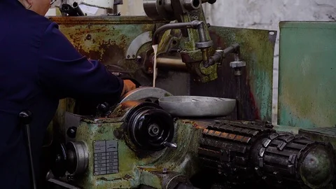 Work on a drilling machine close-up Stock Footage 116622357